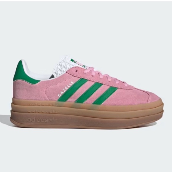 adidas Shoes - Adidas Gazelle Bold Platform Sneakers True Pink Green Women Size 7